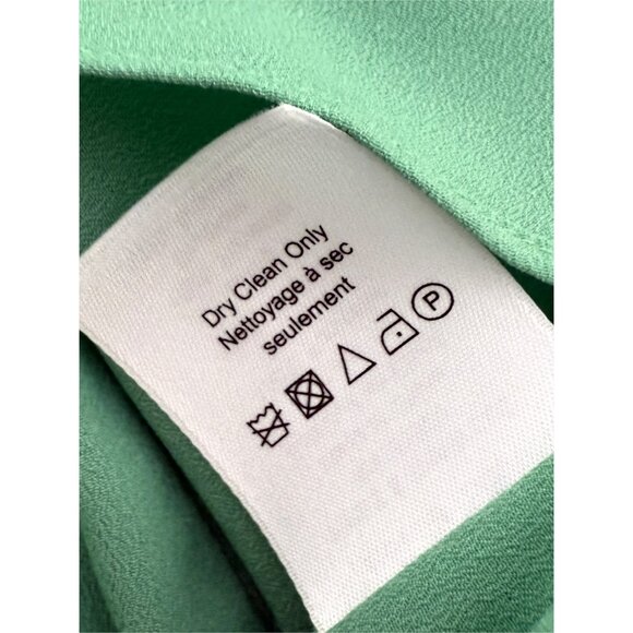 VERONICA BEARD Alexa Bow Plissé Halter Top in Agate Green 4 - Picture 8 of 10